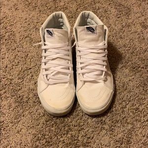 Vans Canvas Sk8-Hi True White Shoes.